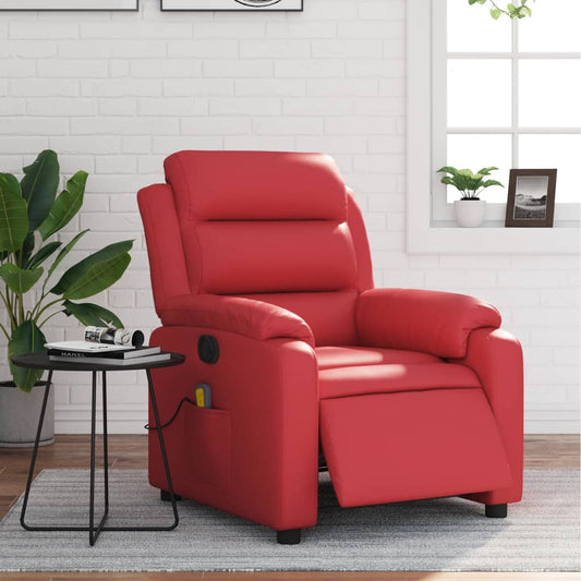Electric massage chair red imitation leather