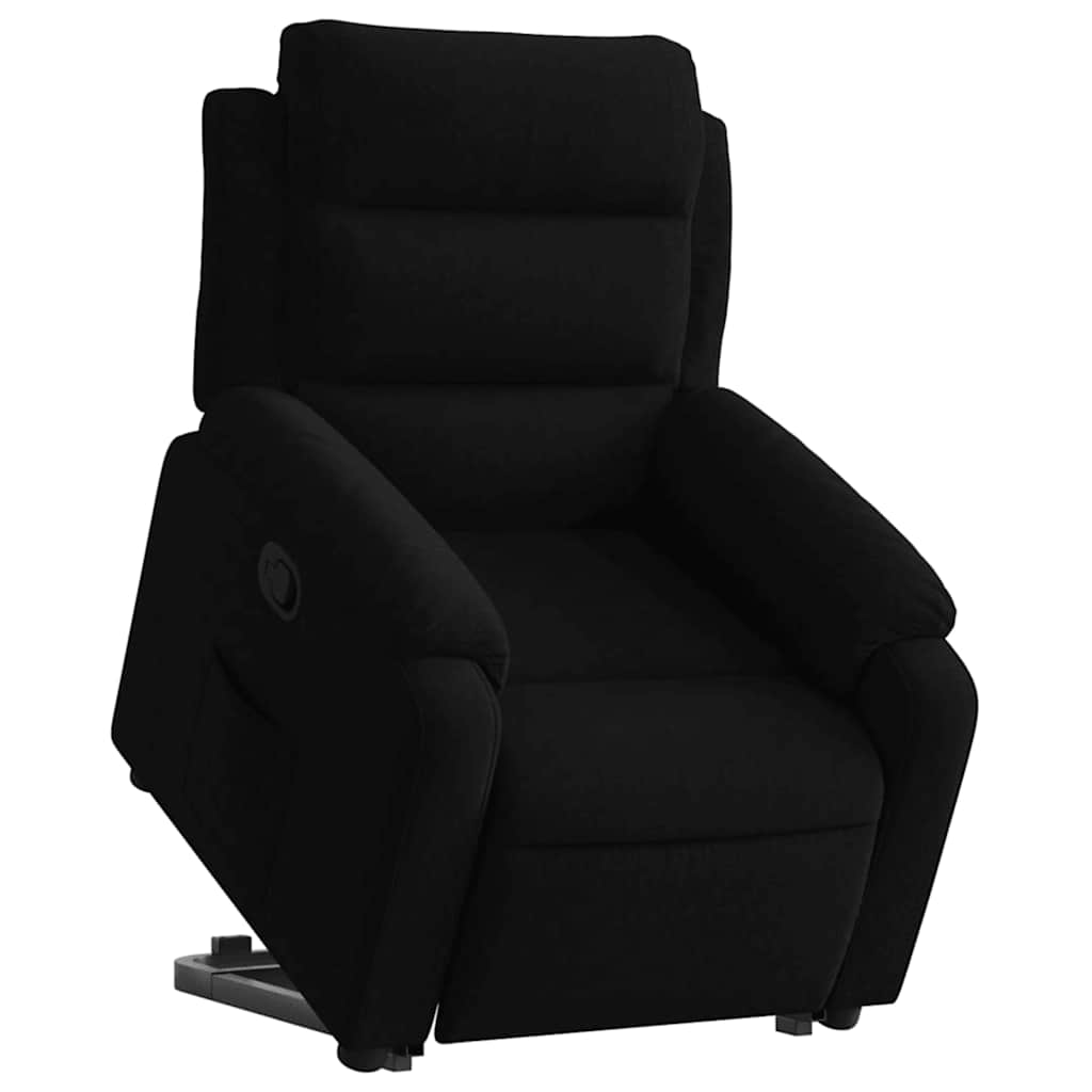 Relaxsessel mit Aufstehhilfe Schwarz Samt