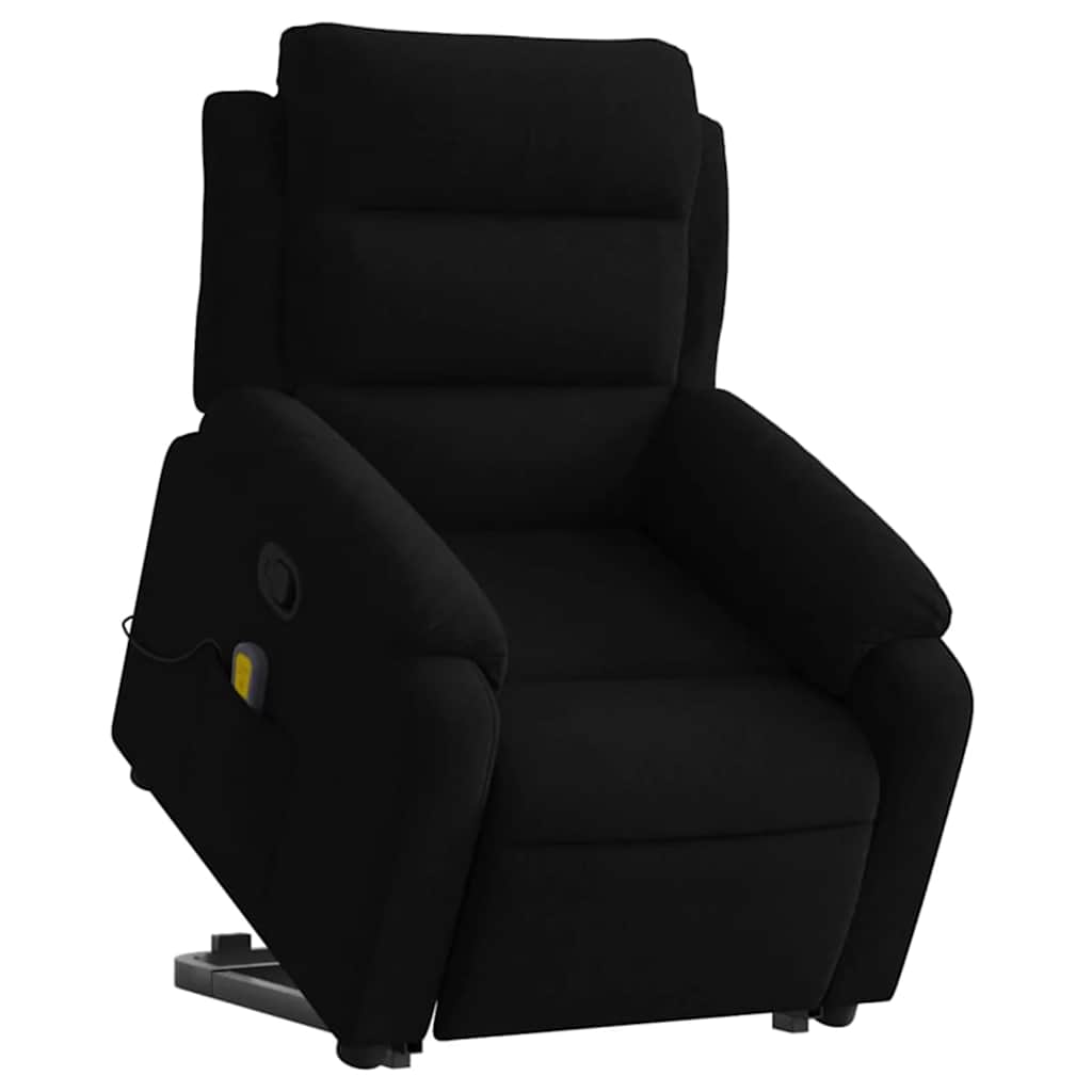 Massagesessel mit Aufstehhilfe Schwarz Samt