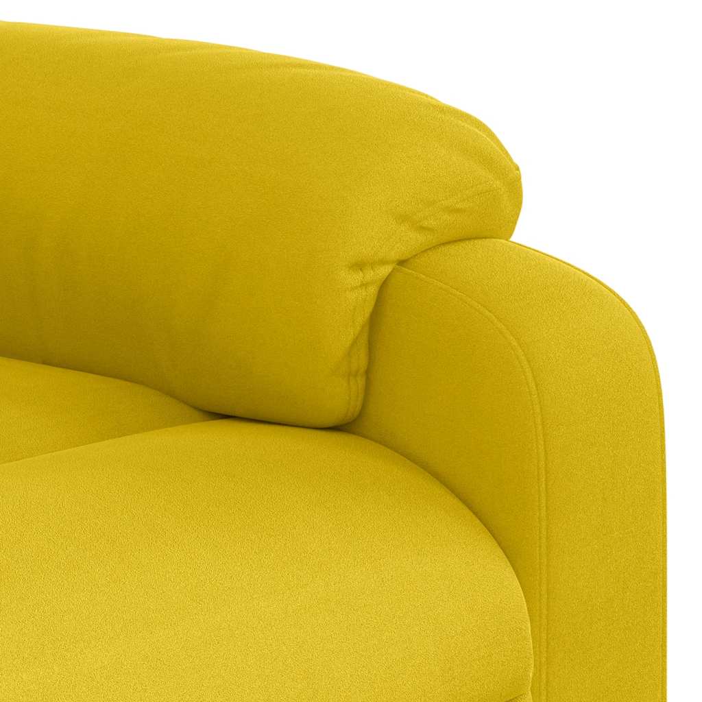 Massagesessel mit Aufstehhilfe Gelb Samt