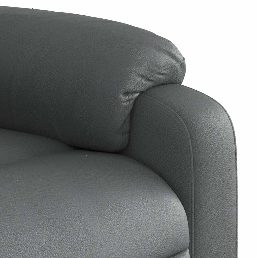 Fauteuil de massage avec aide à la verticalisation, cuir synthétique gris