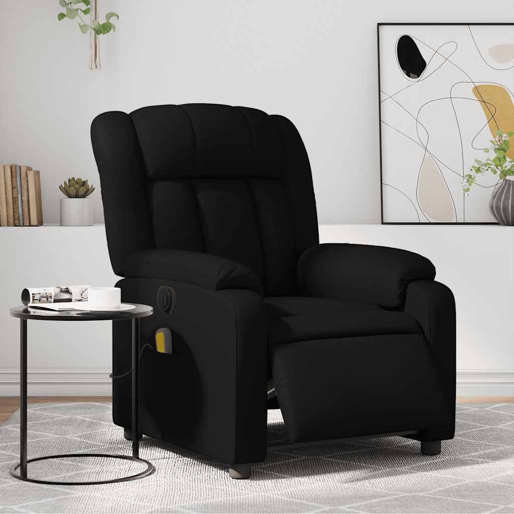 Massagesessel Elektrisch Schwarz Kunstleder
