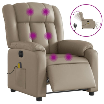 Massagesessel Elektrisch Cappuccino Kunstleder