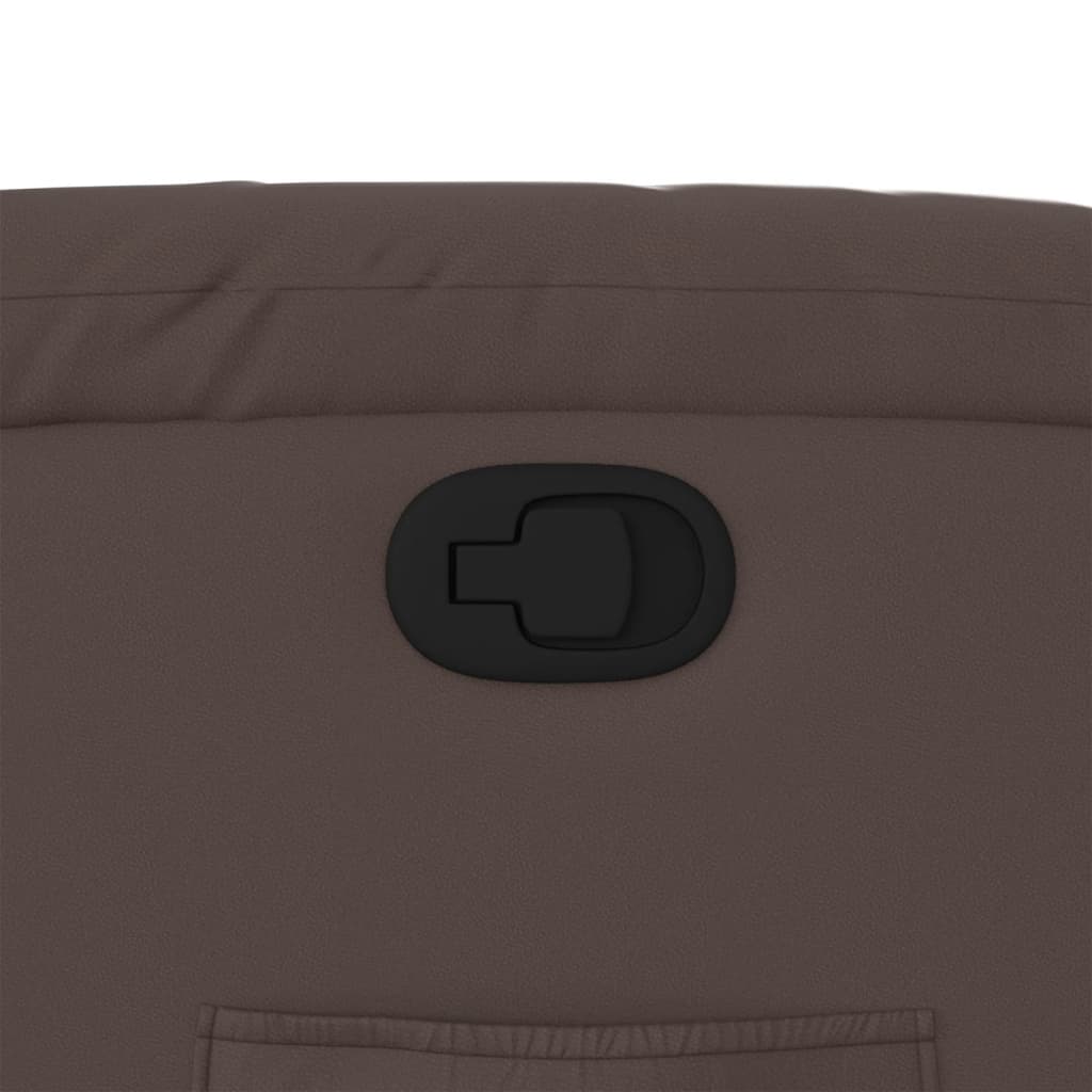 Fauteuil inclinable avec aide à la verticalisation en similicuir marron