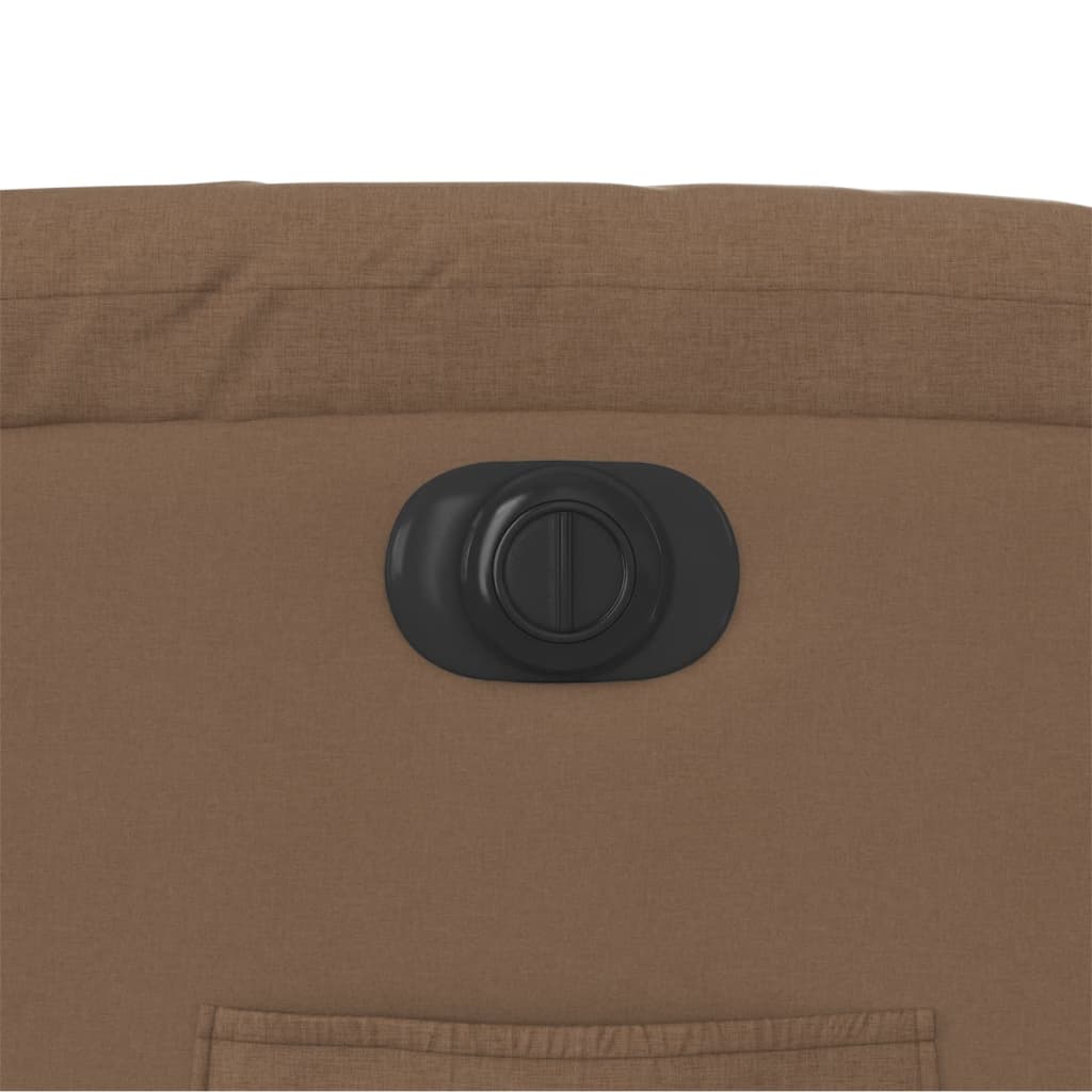 Electric recliner chair brown fabric