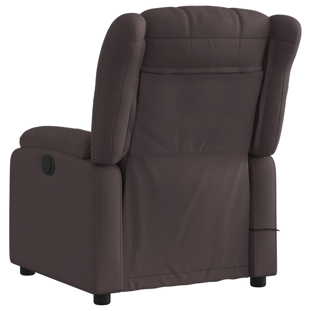 Electric Massage Chair Dark Brown Fabric
