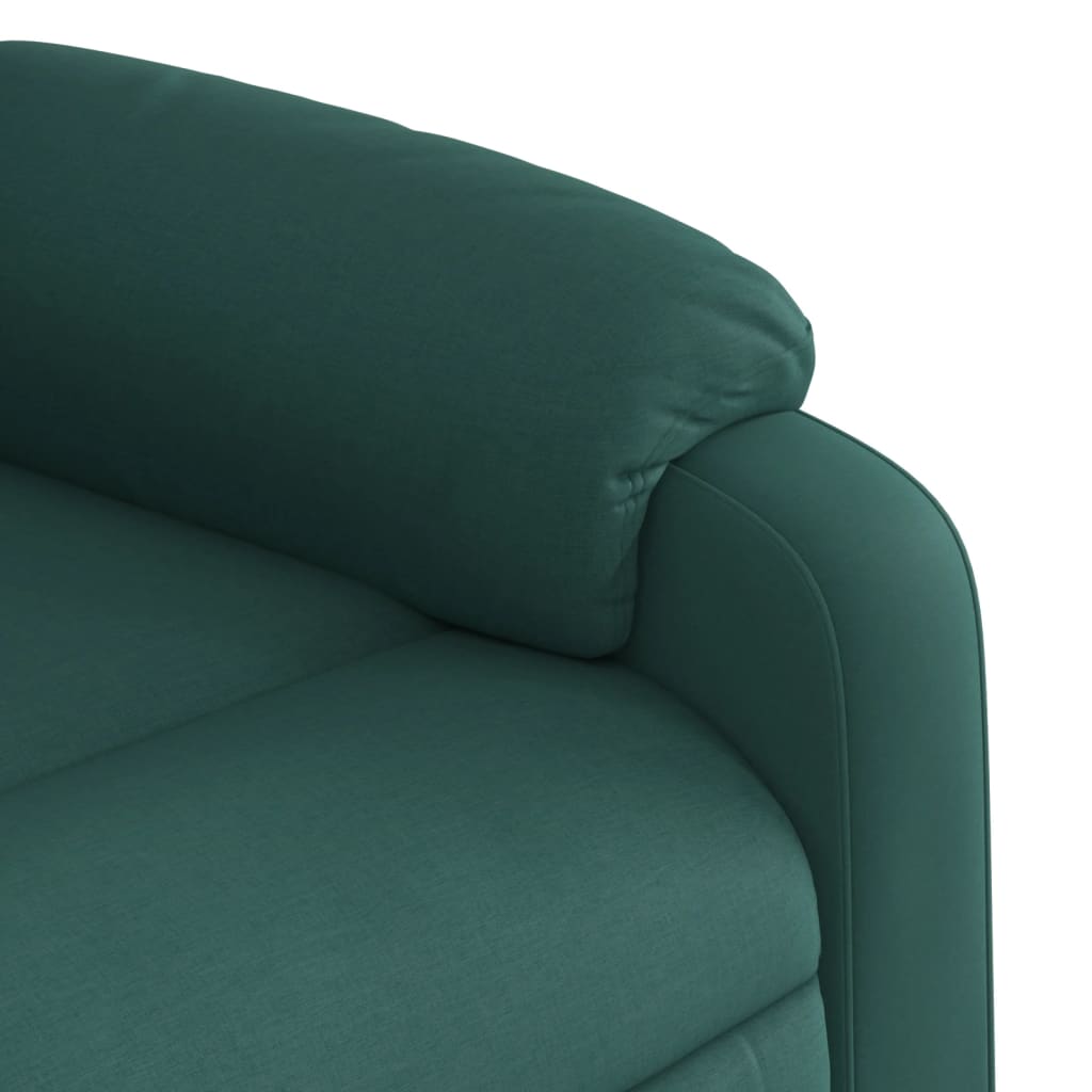 Fauteuil de massage électrique en tissu vert foncé