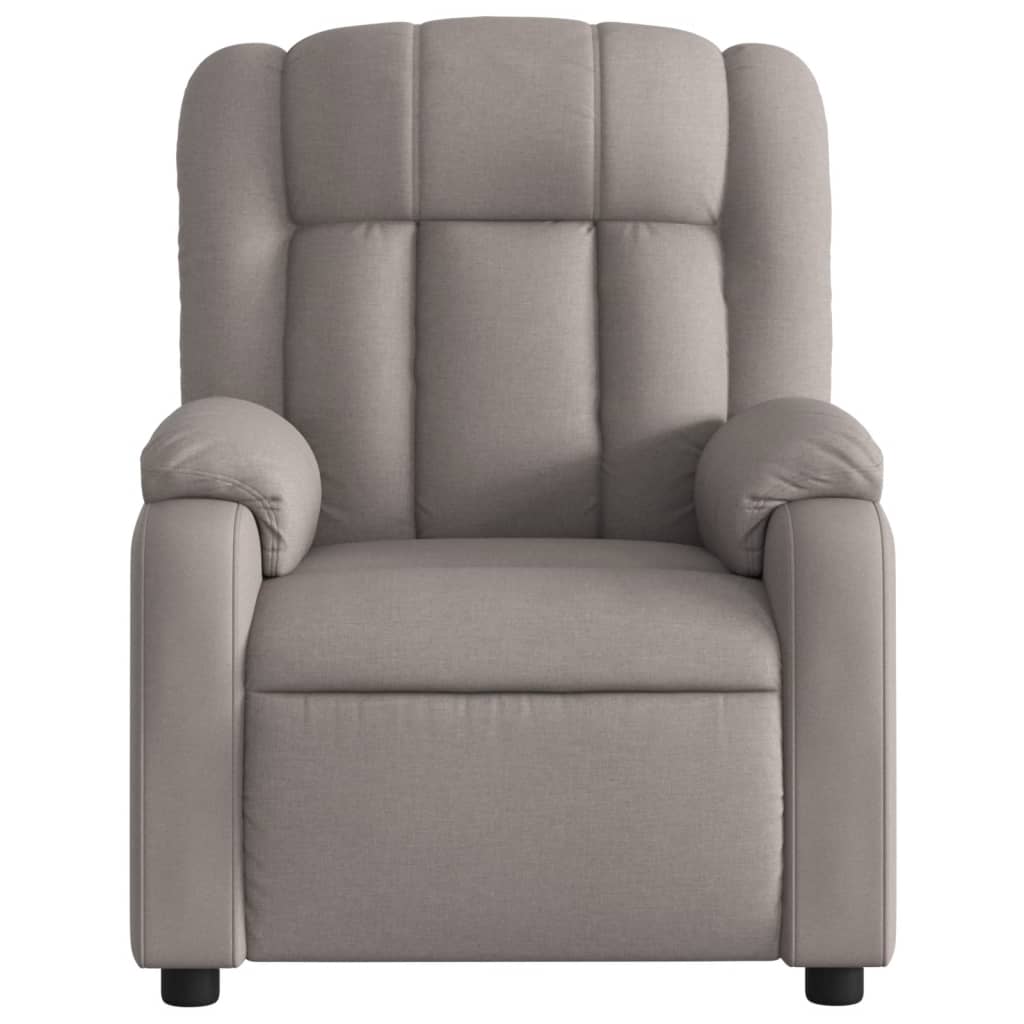 Electric massage chair in taupe fabric