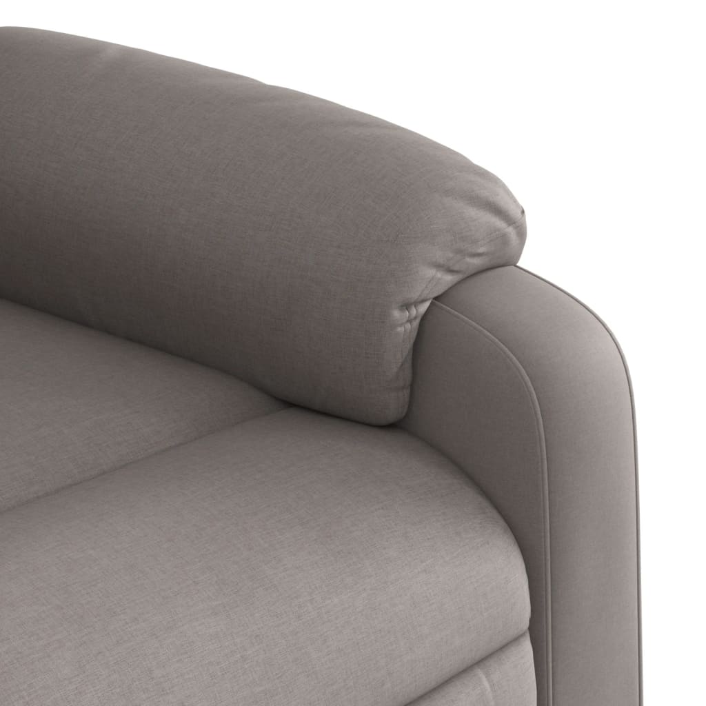 Electric massage chair in taupe fabric