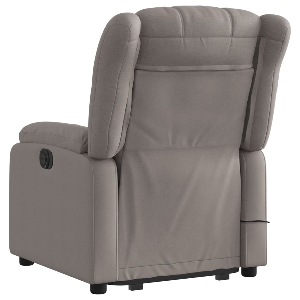 Fauteuil de massage avec aide au verticalisation en tissu taupe