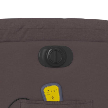 Elektrischer Massagesessel mit Aufstehhilfe Dunkelbraun Stoff