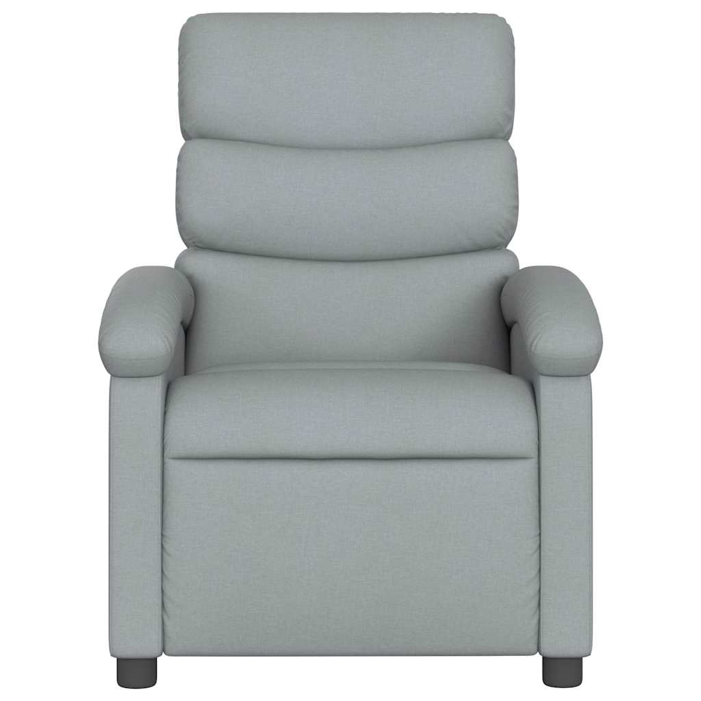 Massage-Relaxsessel, hellgrauer Stoff
