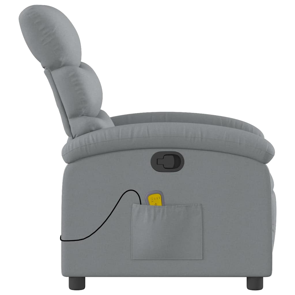 Massage-Relaxsessel, hellgrauer Stoff