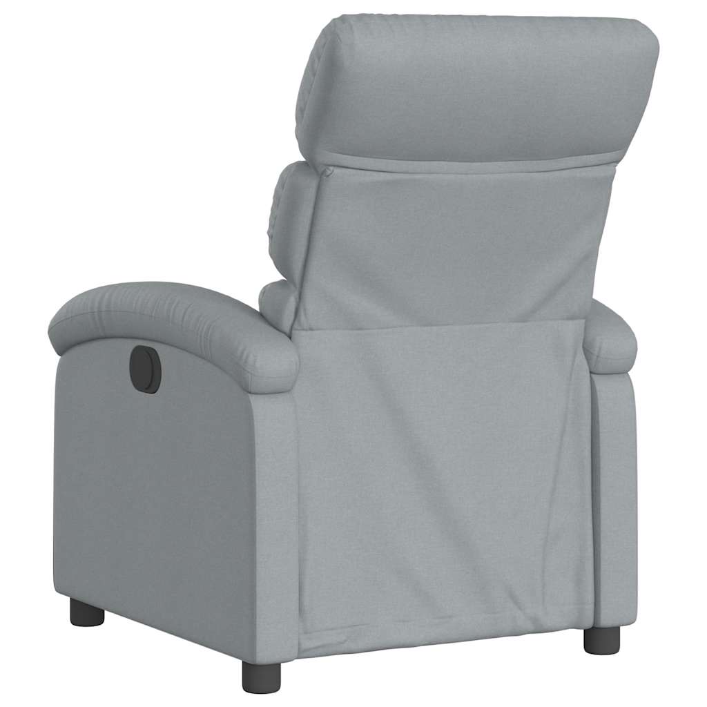 Massage-Relaxsessel, hellgrauer Stoff