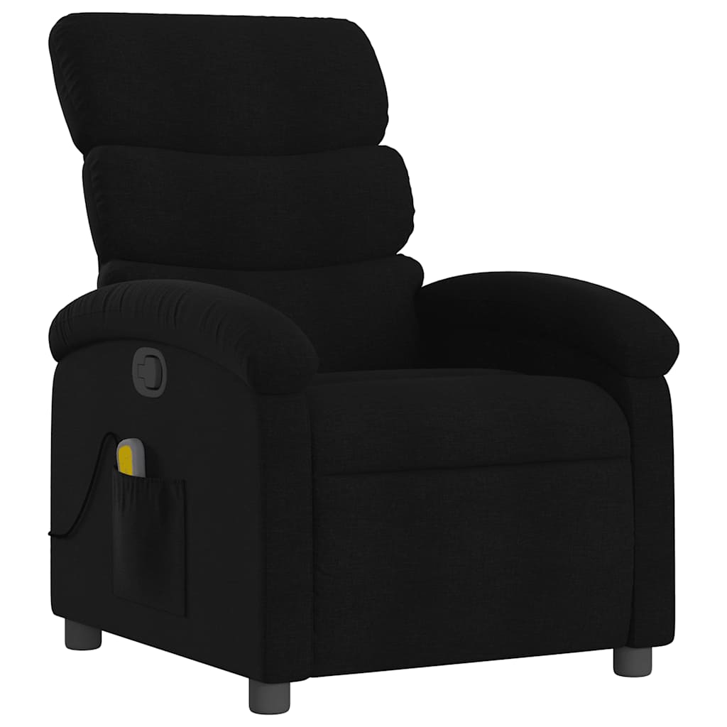 Massage-Relaxsessel, schwarzer Stoff