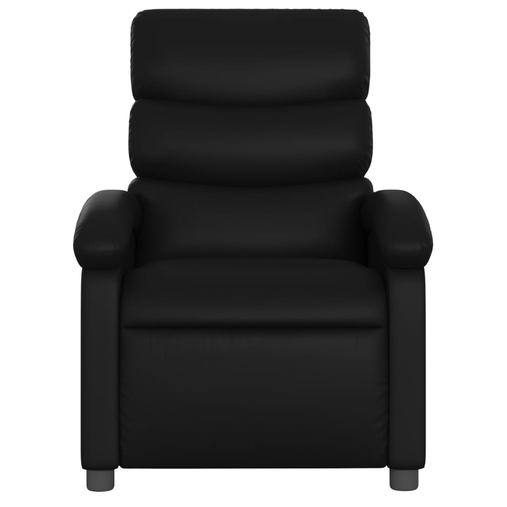 Massage-Relaxsessel, Kunstleder, Schwarz