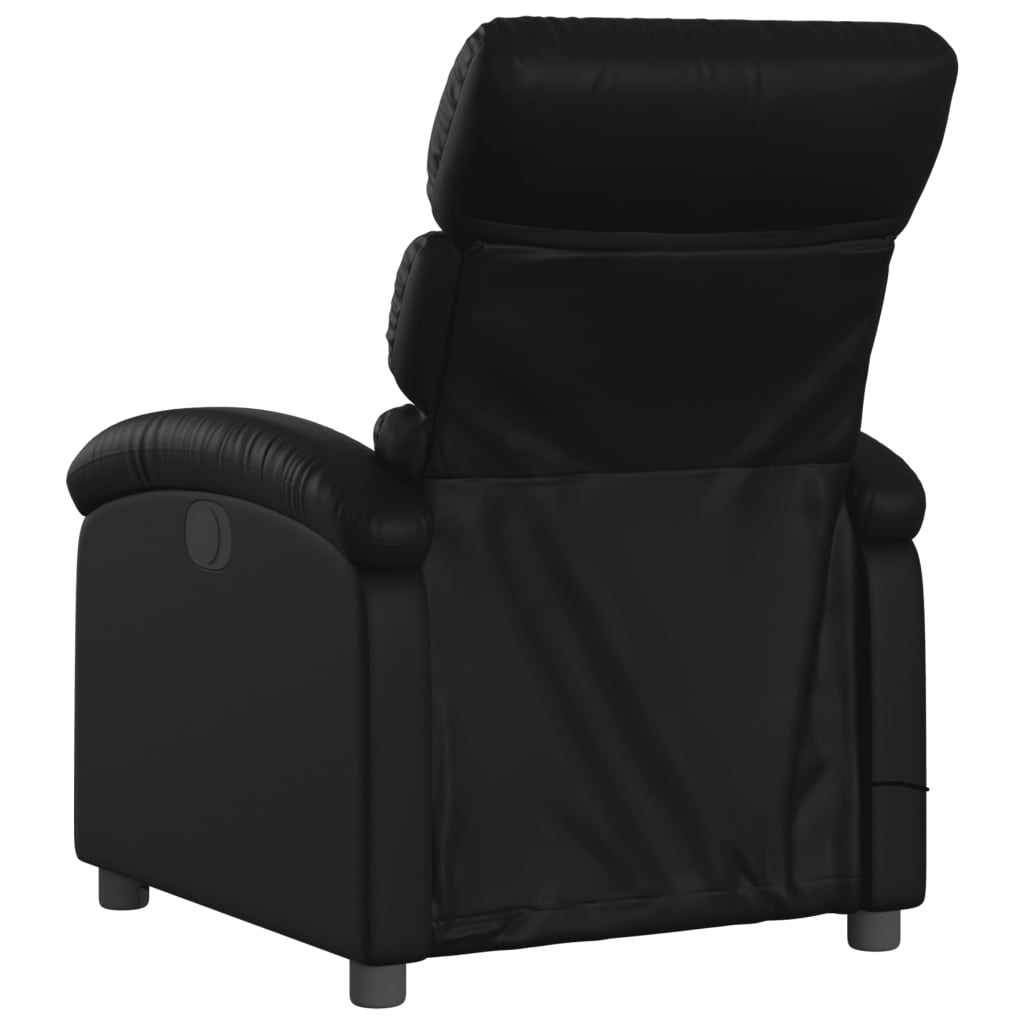 Massage-Relaxsessel, Kunstleder, Schwarz