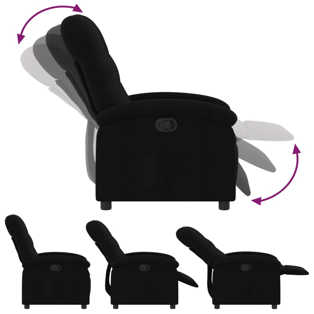 Relaxsessel Schwarzer Stoff