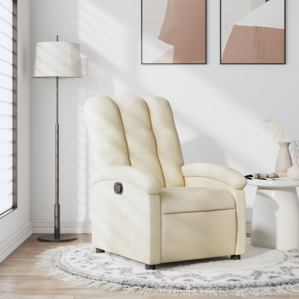 Relaxsessel Creme Stoff