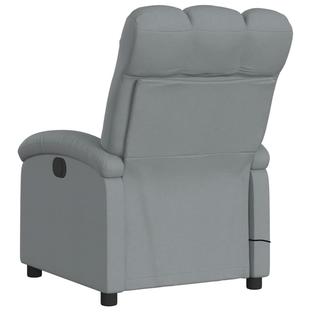 Massage-Relaxsessel, hellgrauer Stoff