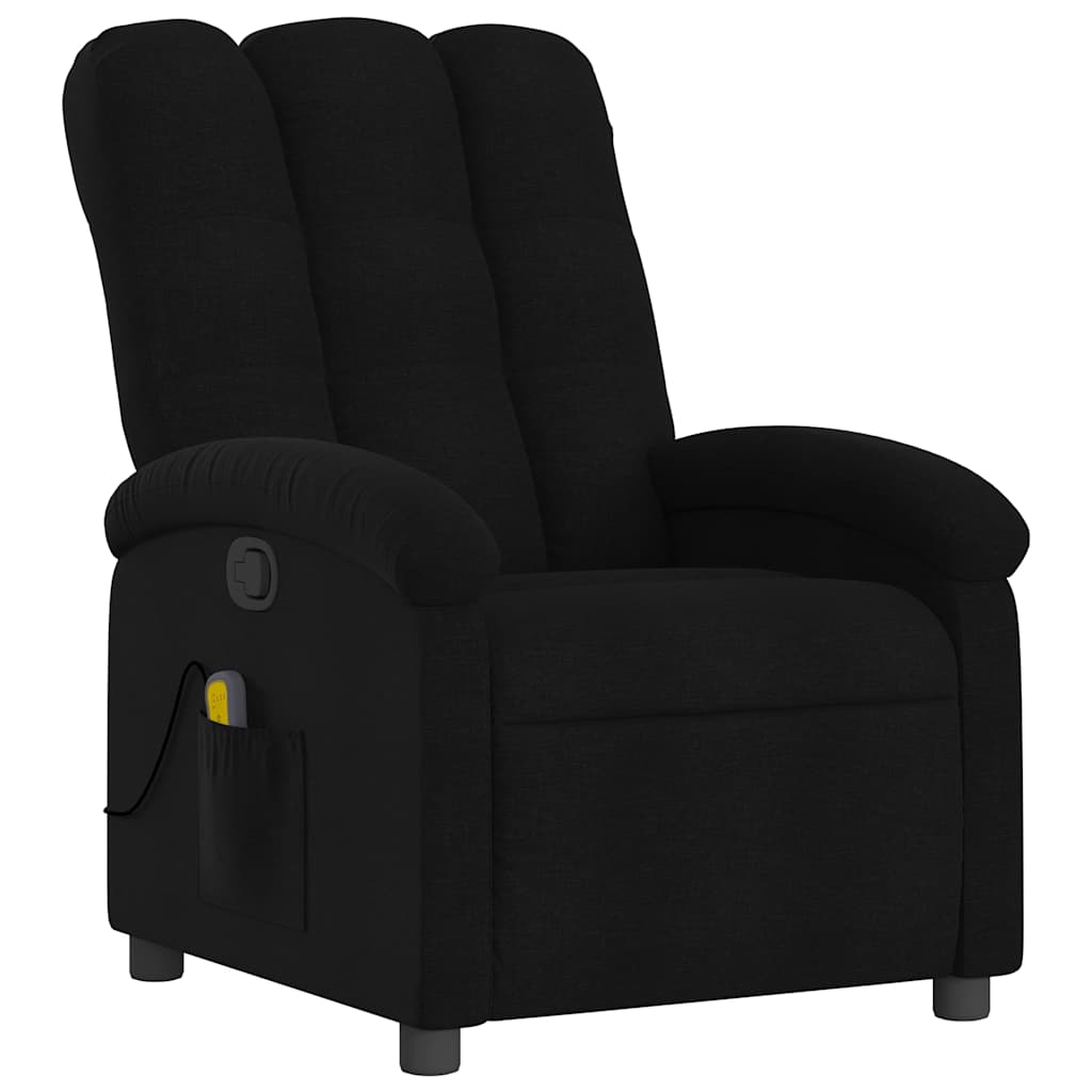 Massage-Relaxsessel, schwarzer Stoff