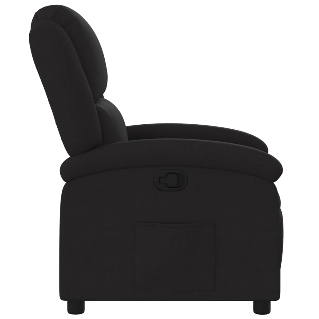 Relaxsessel, schwarzer Stoff