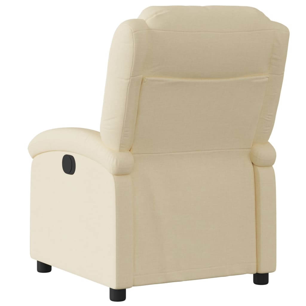 Relaxsessel, cremefarbener Stoff