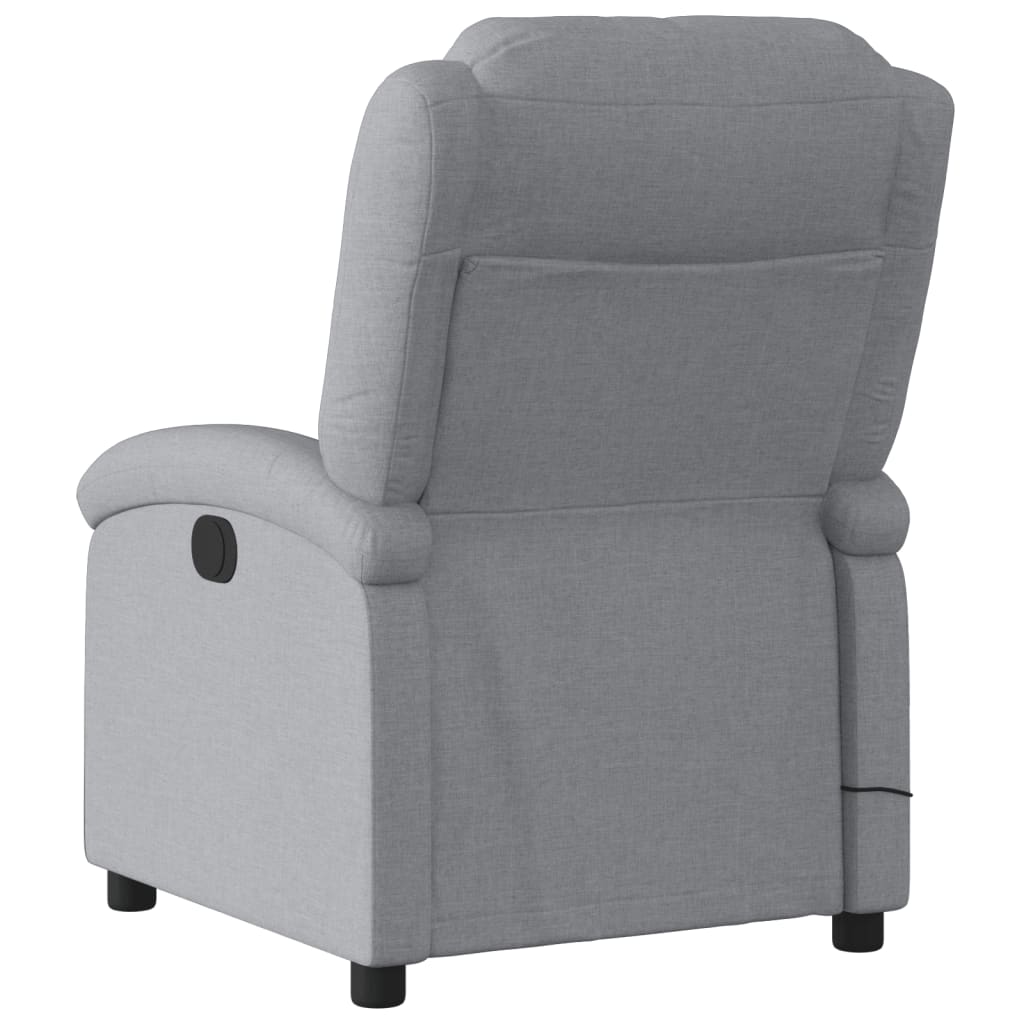 Massage-Relaxsessel, hellgrauer Stoff