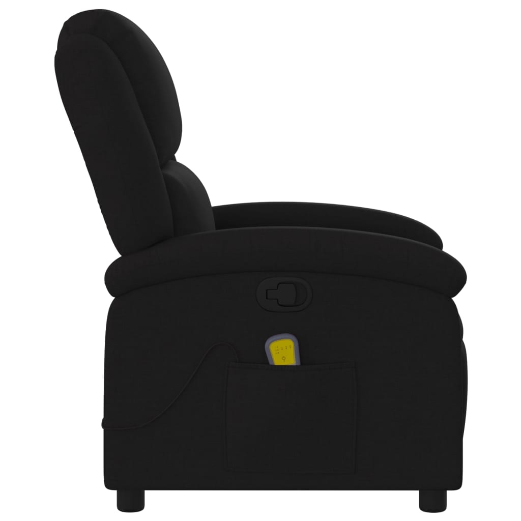 Massage-Relaxsessel, schwarzer Stoff