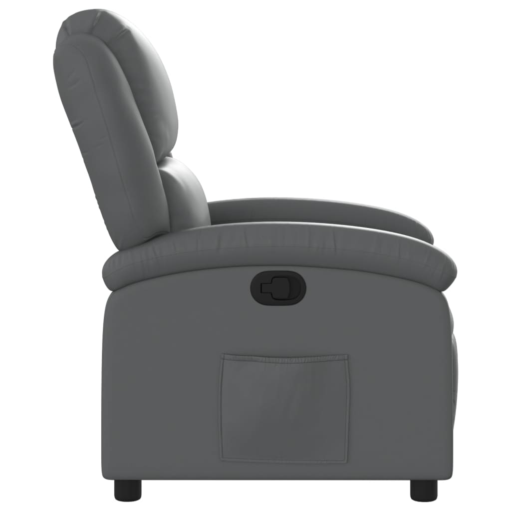 Relaxsessel Grau Kunstleder