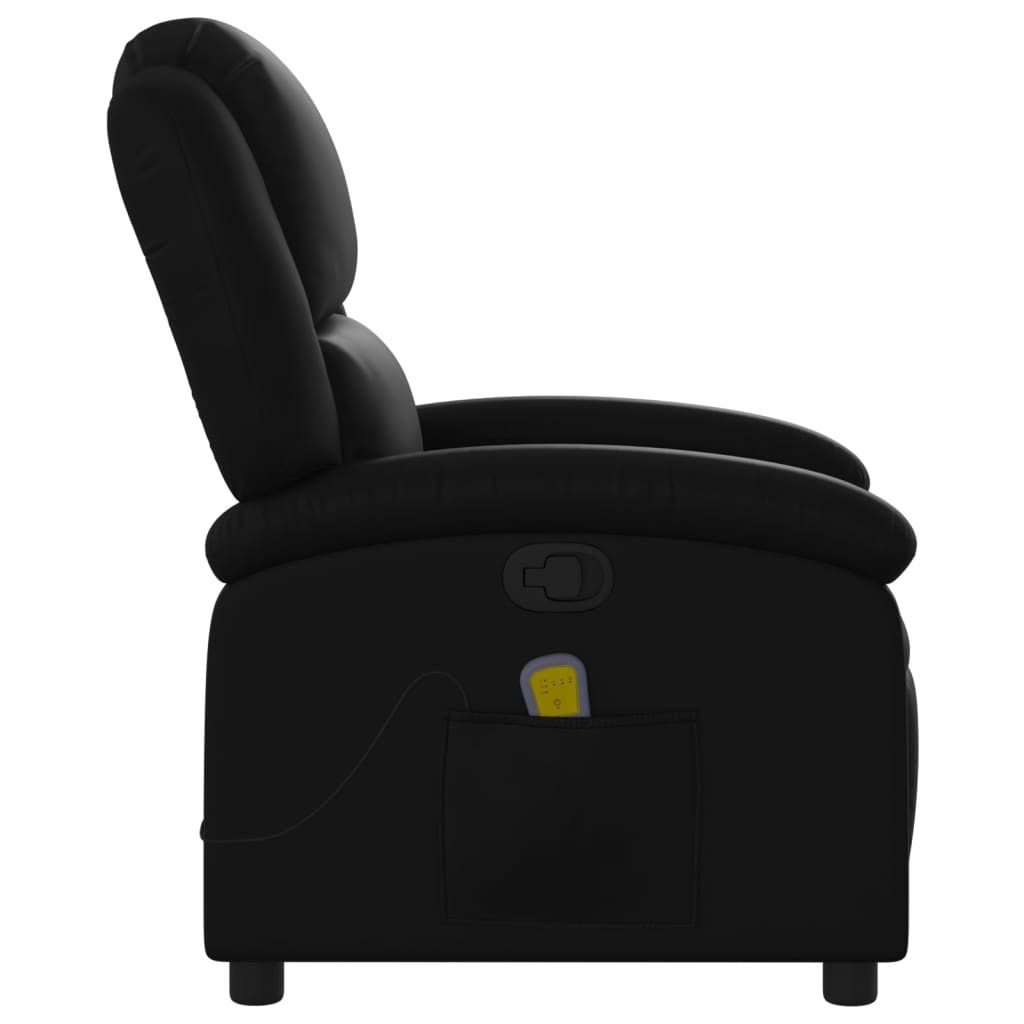 Massage-Relaxsessel, Kunstleder, Schwarz