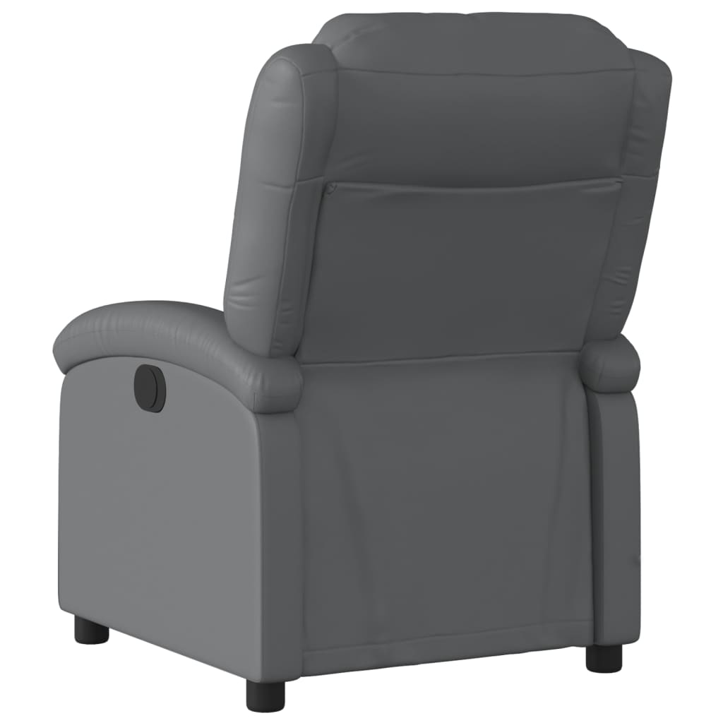 Massagesessel Relaxsessel Grau Kunstleder