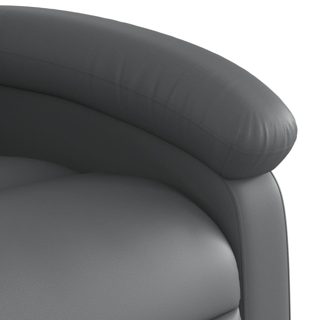 Massagesessel Relaxsessel Grau Kunstleder
