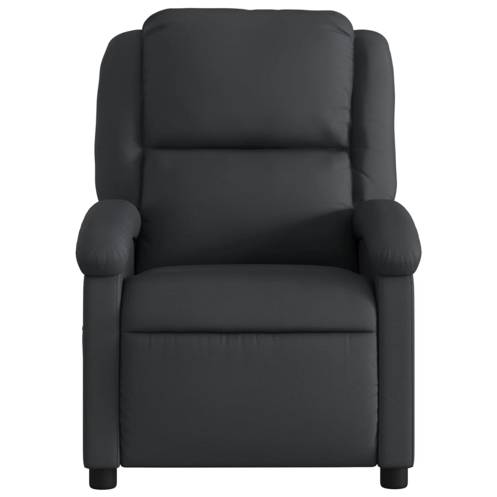 Massagesessel Relaxsessel Echtleder Schwarz