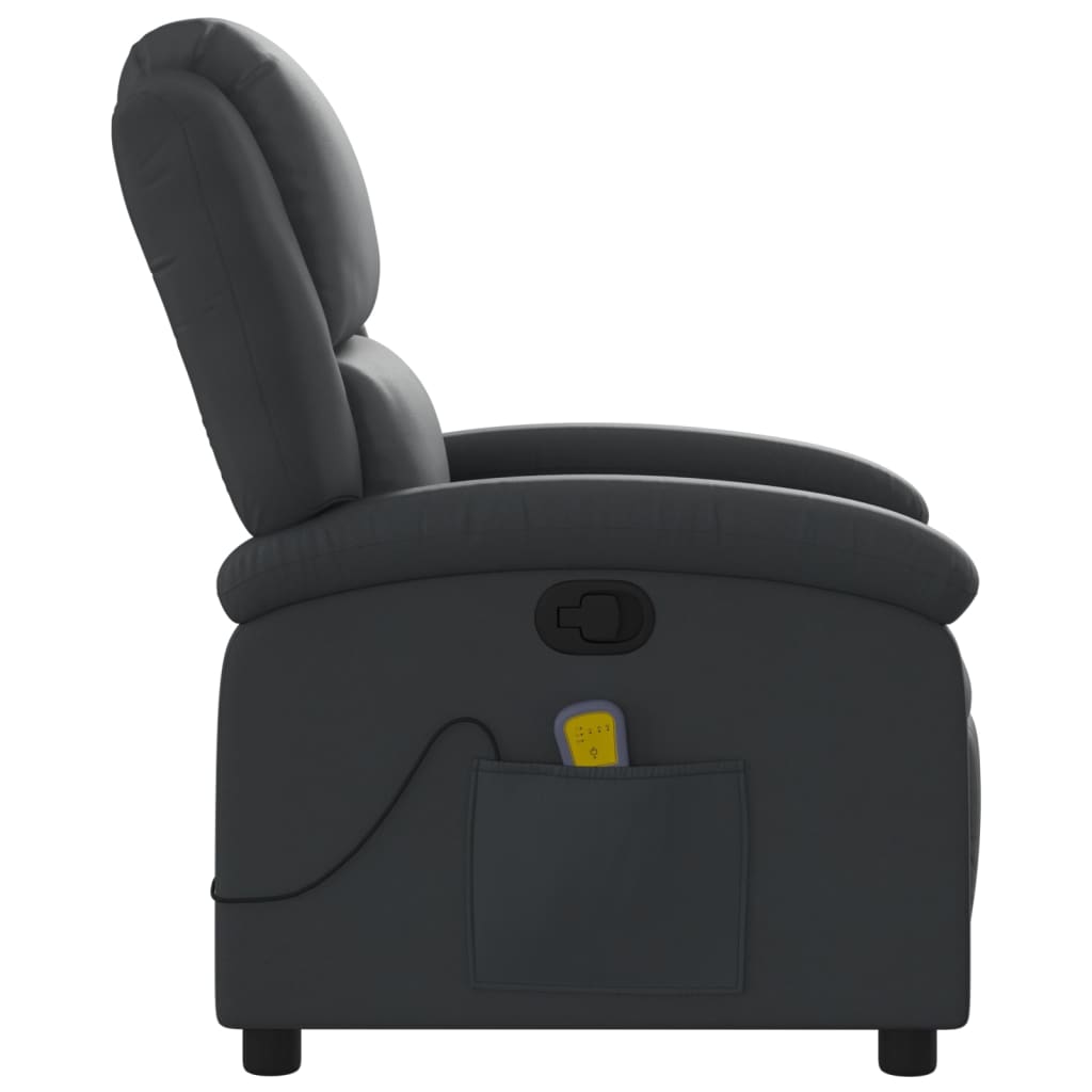 Massagesessel Relaxsessel Echtleder Schwarz