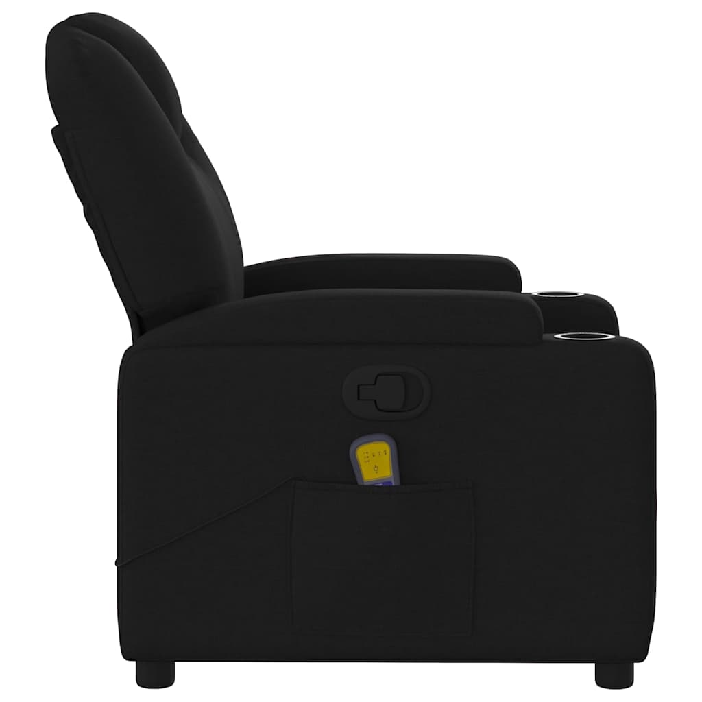 Massage-Relaxsessel, Stoff, Schwarz