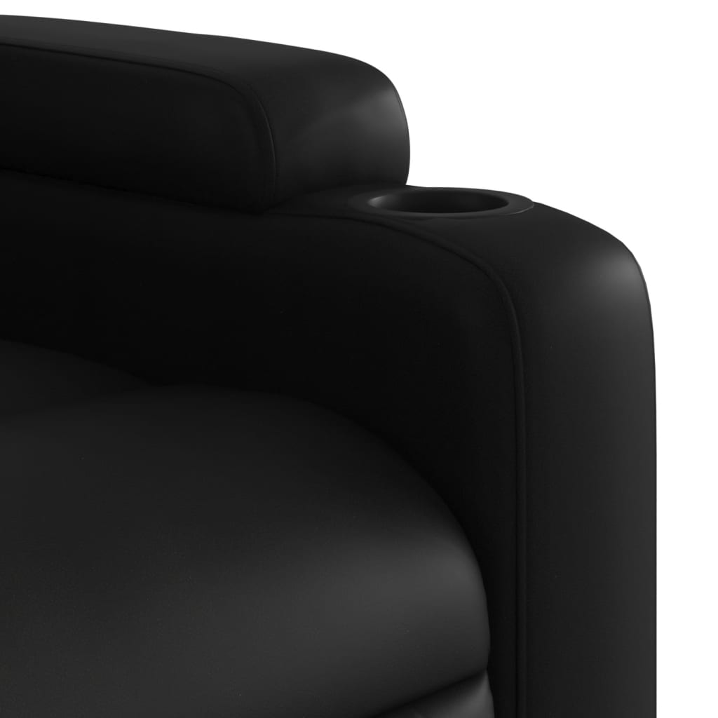 Relaxsessel, Kunstleder, Schwarz