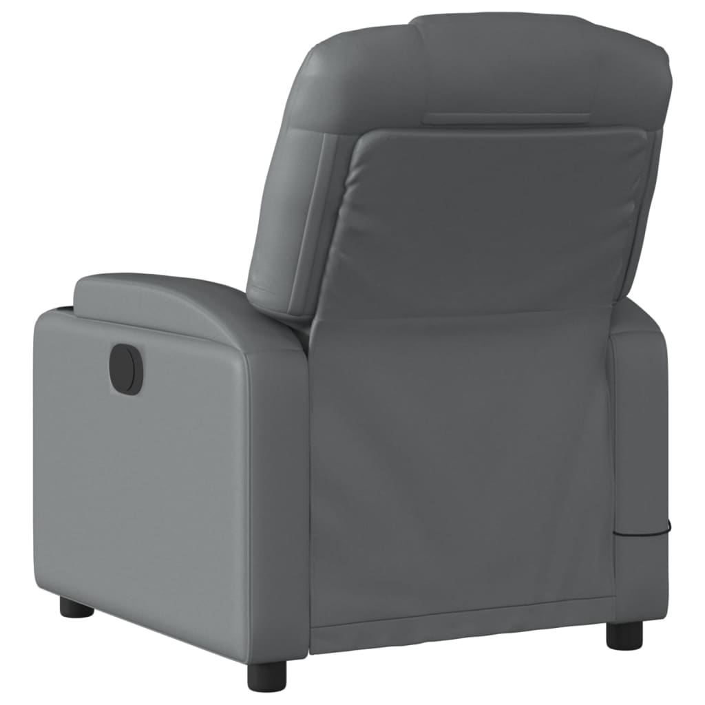 Massagesessel Relaxsessel Grau Kunstleder