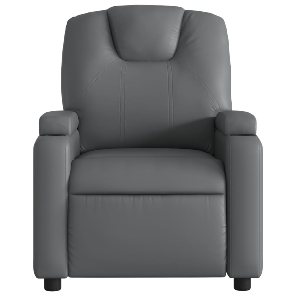 Massagesessel Relaxsessel Grau Kunstleder