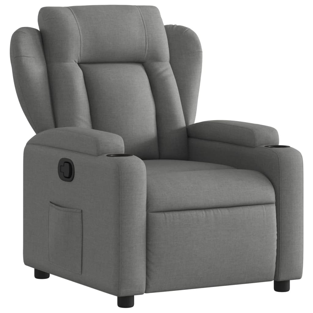 Relaxsessel Dunkelgrau Stoff