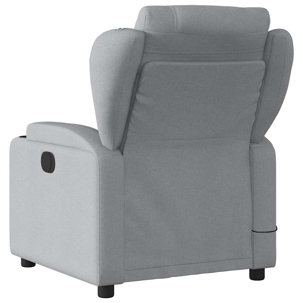 Massage-Relaxsessel, hellgrauer Stoff