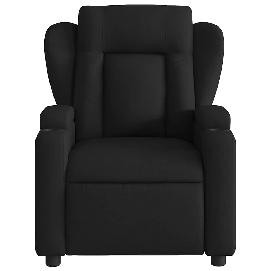 Massage-Relaxsessel, schwarzer Stoff