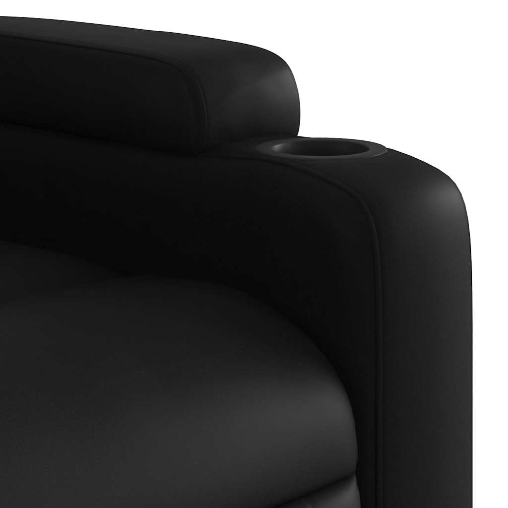 Massage-Relaxsessel, Kunstleder, Schwarz