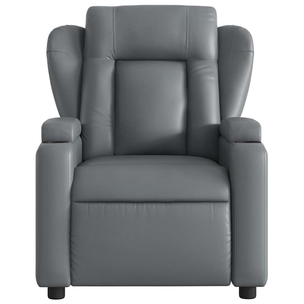 Massagesessel Relaxsessel Grau Kunstleder