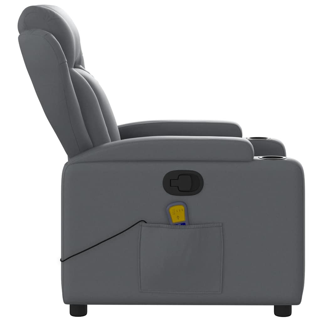 Massagesessel Relaxsessel Grau Kunstleder