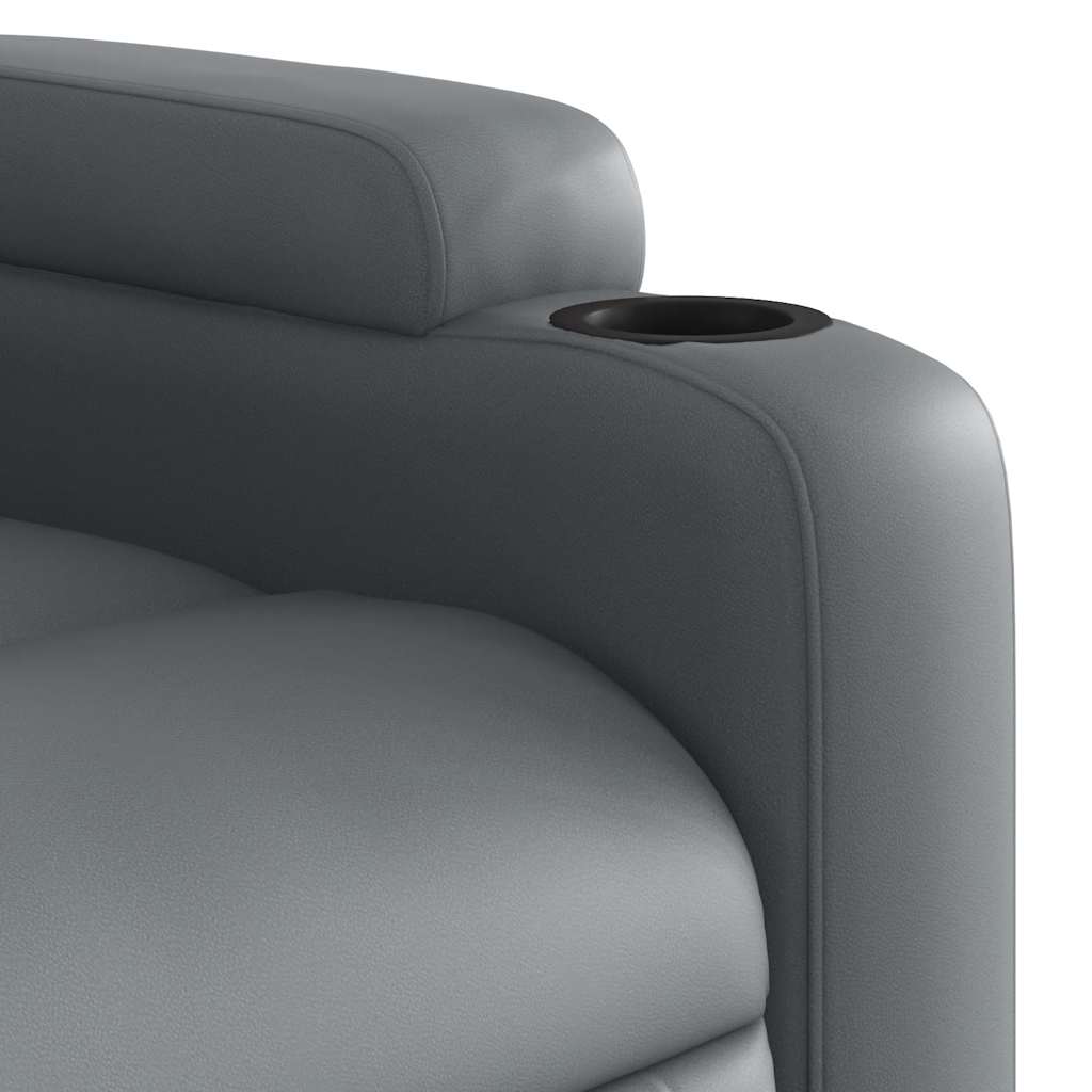 Massagesessel Relaxsessel Grau Kunstleder