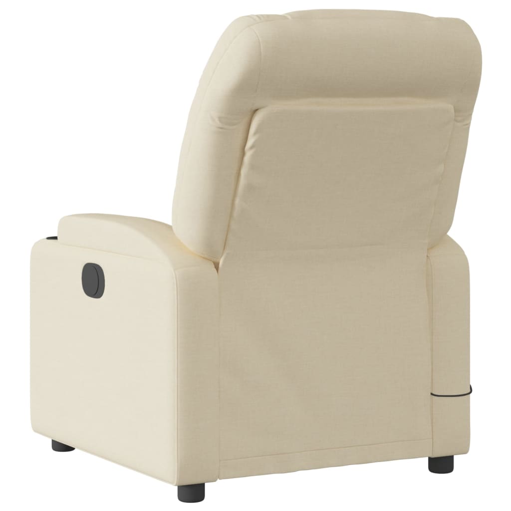 Massage-Relaxsessel, cremefarbener Stoff