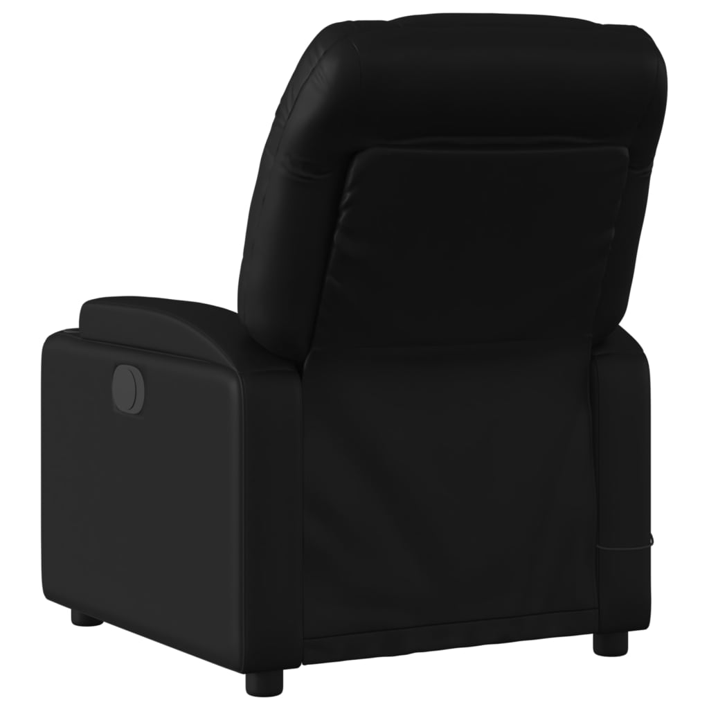 Massage-Relaxsessel, Kunstleder, Schwarz