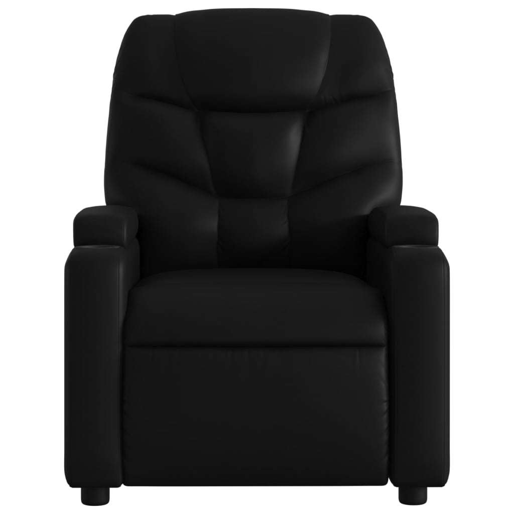 Massage-Relaxsessel, Kunstleder, Schwarz