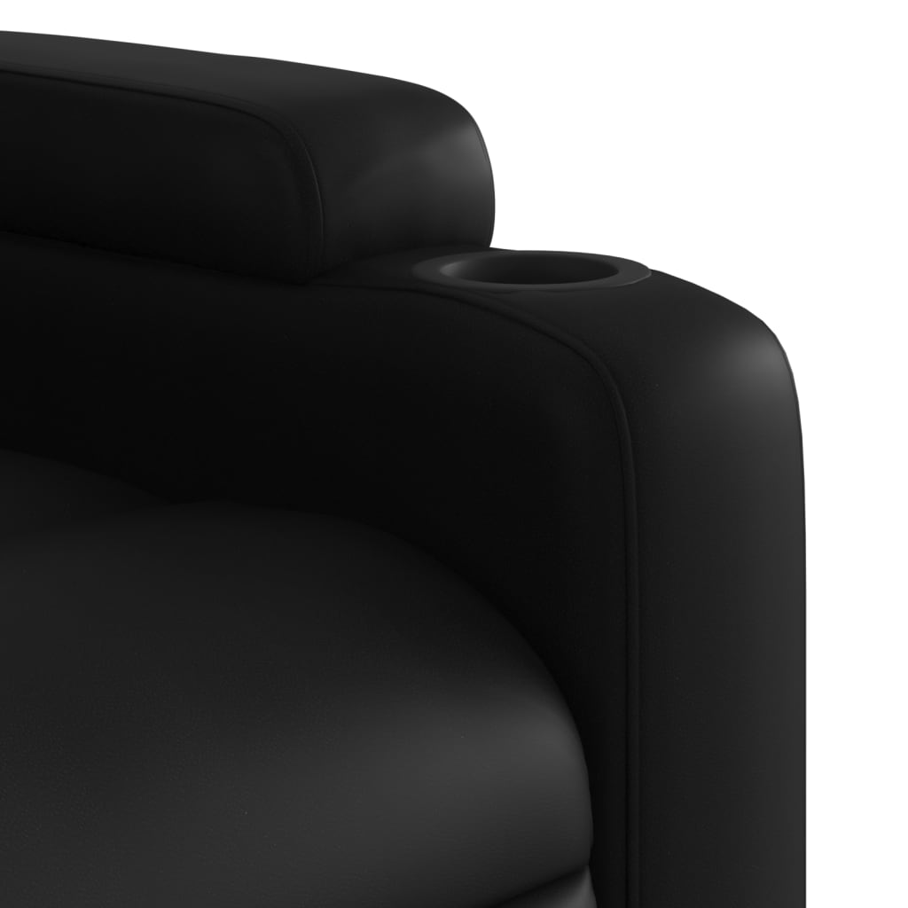 Massage-Relaxsessel, Kunstleder, Schwarz